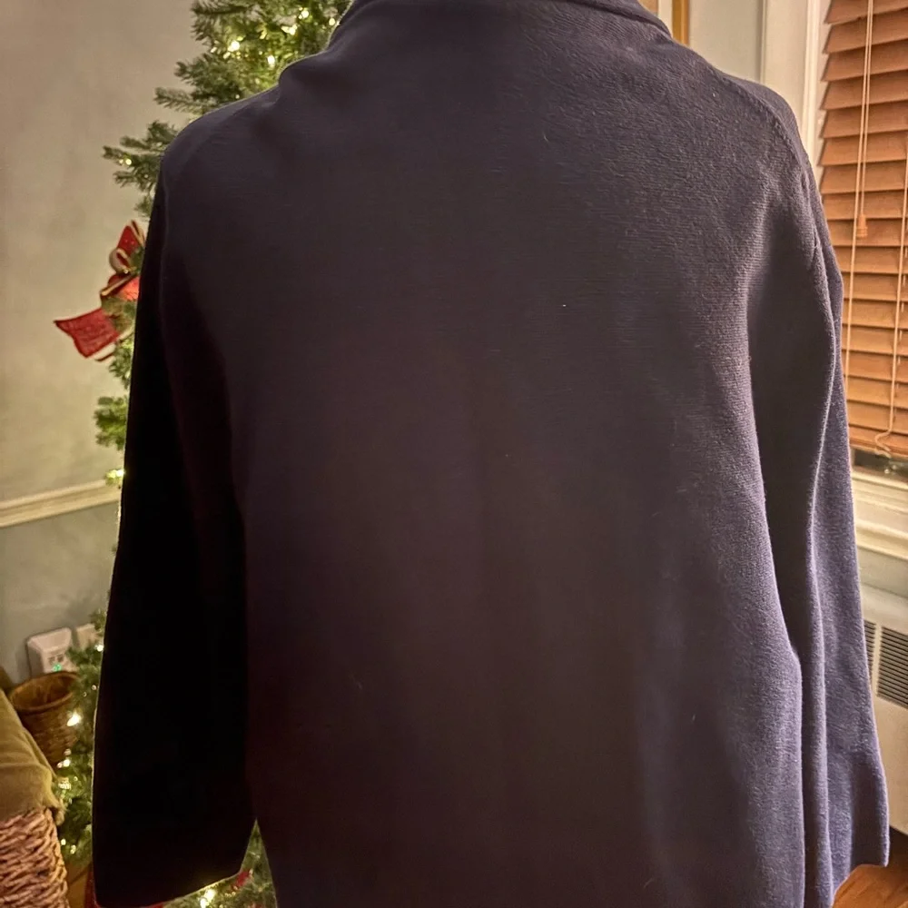 Quince Navy Women's Suit Jacket - Picture 2 of 3